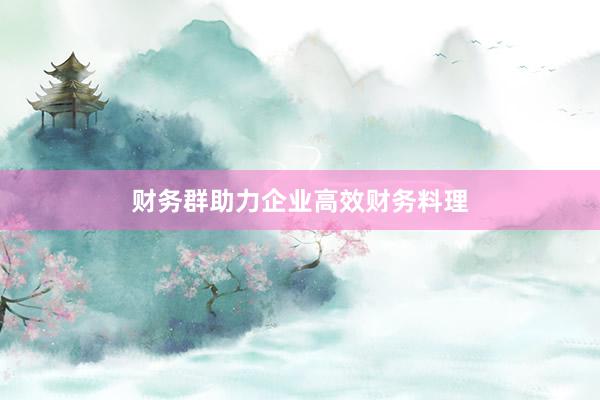 财务群助力企业高效财务料理